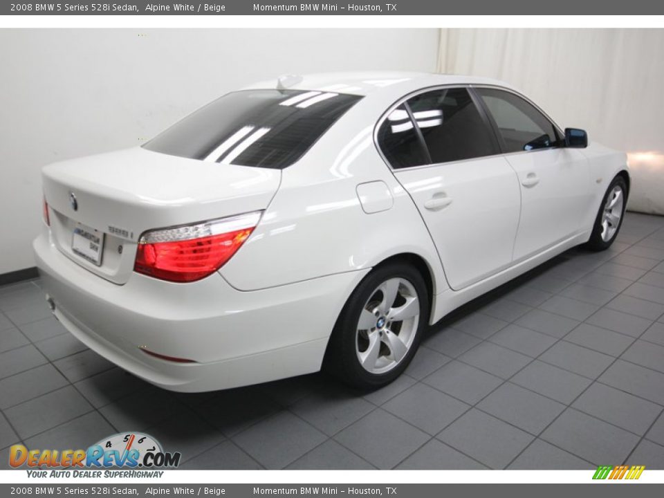 2008 BMW 5 Series 528i Sedan Alpine White / Beige Photo #11