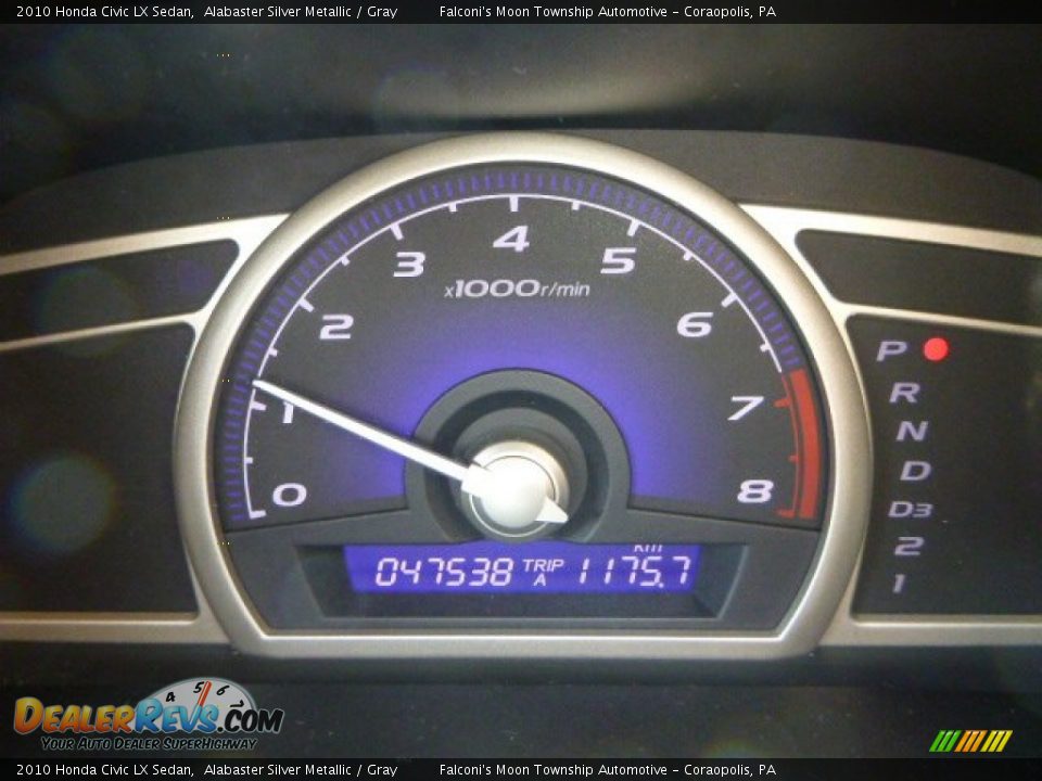 2010 Honda Civic LX Sedan Alabaster Silver Metallic / Gray Photo #24