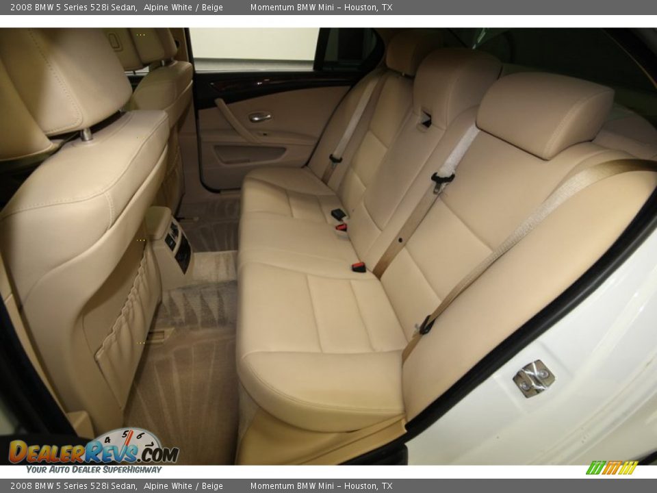 2008 BMW 5 Series 528i Sedan Alpine White / Beige Photo #14