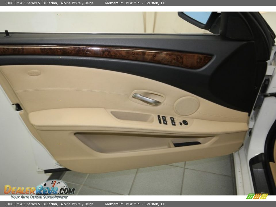 2008 BMW 5 Series 528i Sedan Alpine White / Beige Photo #15
