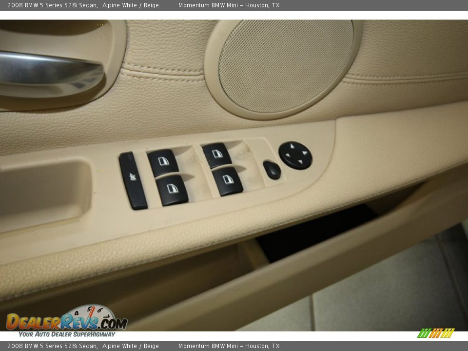 2008 BMW 5 Series 528i Sedan Alpine White / Beige Photo #16