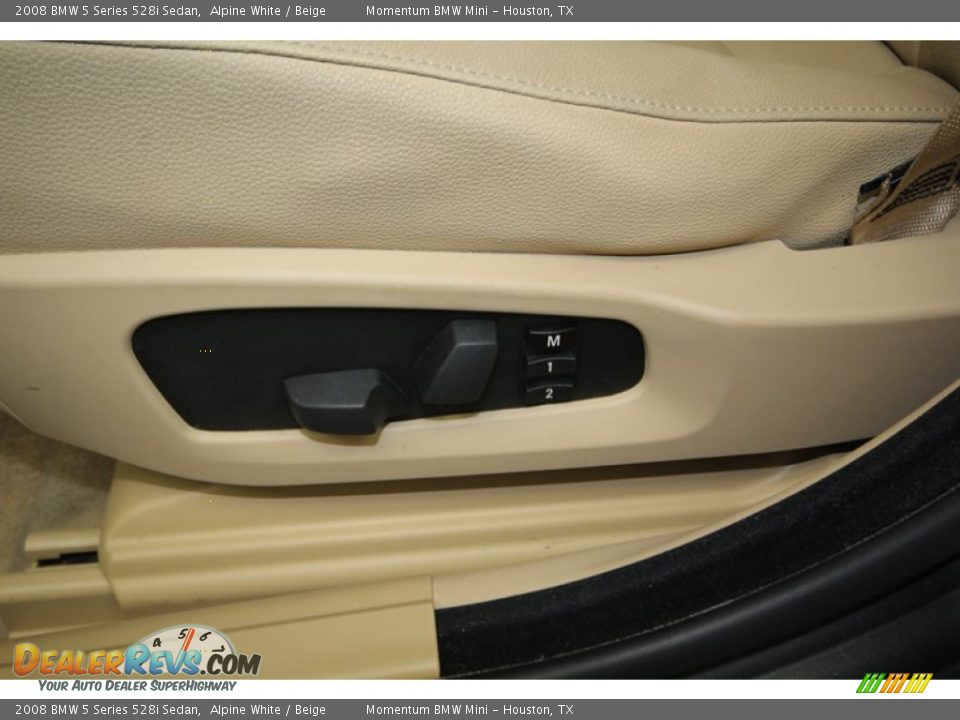 2008 BMW 5 Series 528i Sedan Alpine White / Beige Photo #17