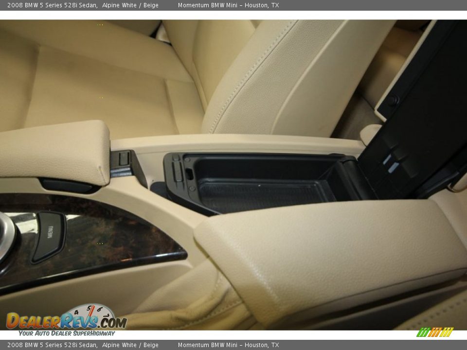 2008 BMW 5 Series 528i Sedan Alpine White / Beige Photo #23