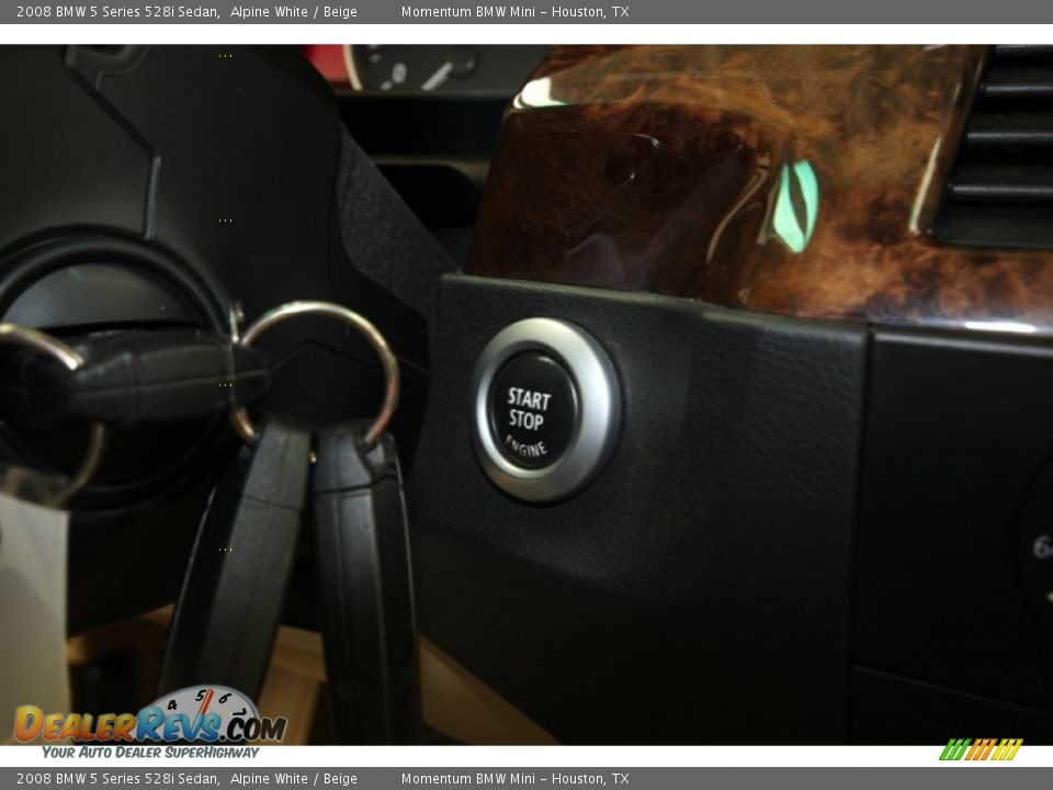 2008 BMW 5 Series 528i Sedan Alpine White / Beige Photo #24
