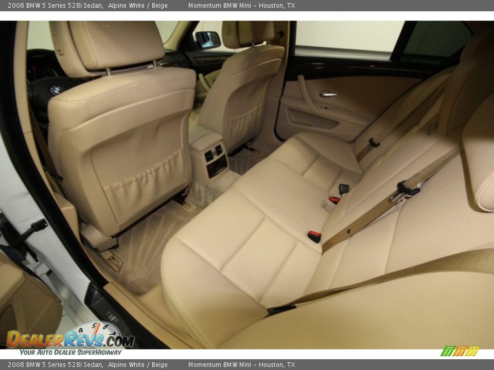 2008 BMW 5 Series 528i Sedan Alpine White / Beige Photo #28
