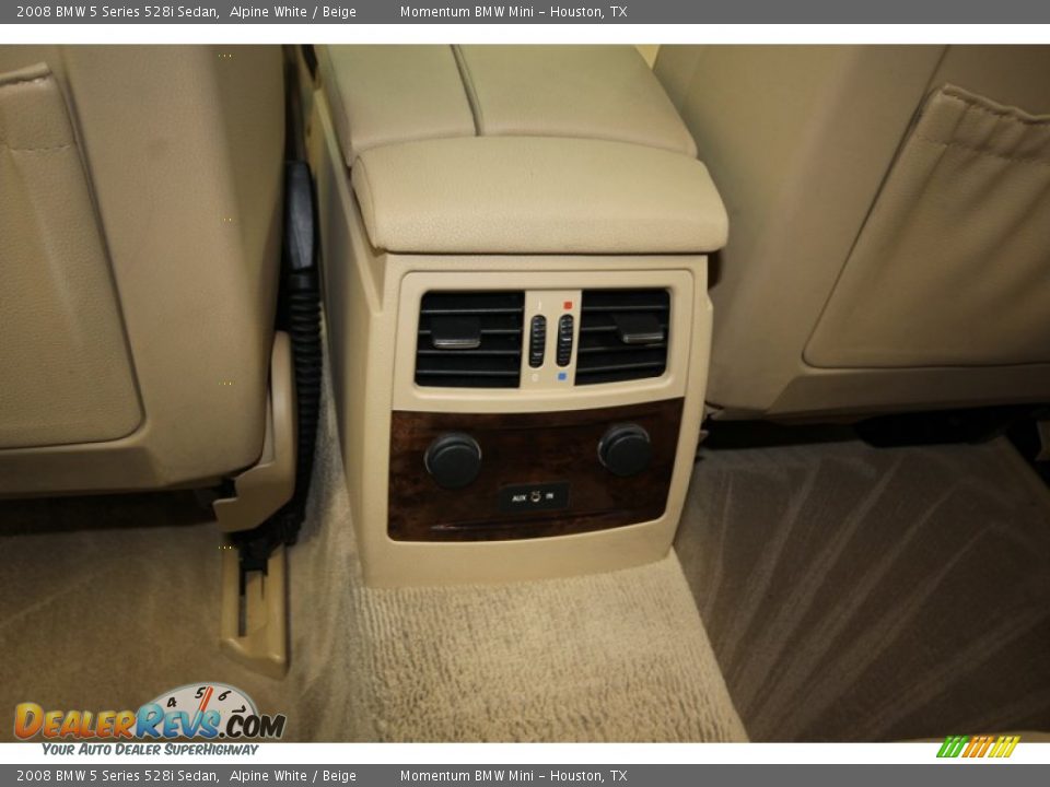 2008 BMW 5 Series 528i Sedan Alpine White / Beige Photo #32