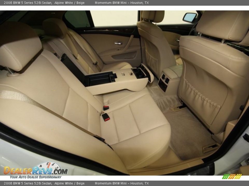 2008 BMW 5 Series 528i Sedan Alpine White / Beige Photo #34