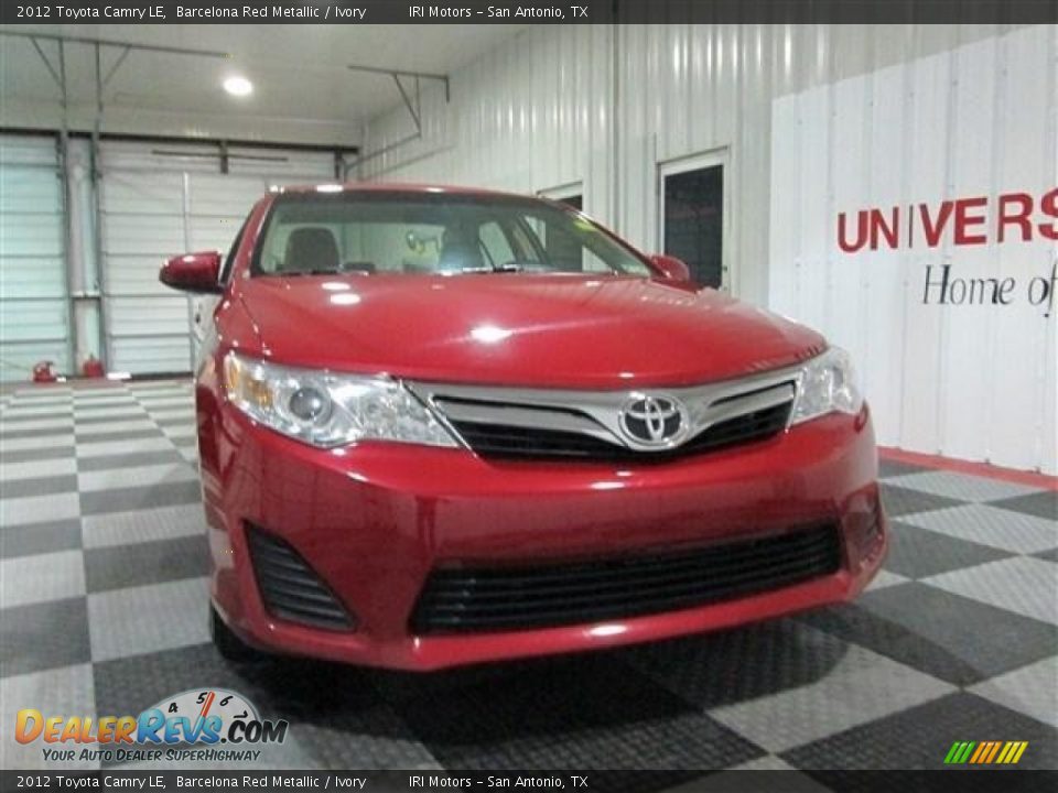 2012 Toyota Camry LE Barcelona Red Metallic / Ivory Photo #2