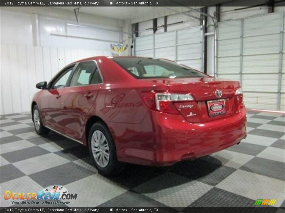 2012 Toyota Camry LE Barcelona Red Metallic / Ivory Photo #5