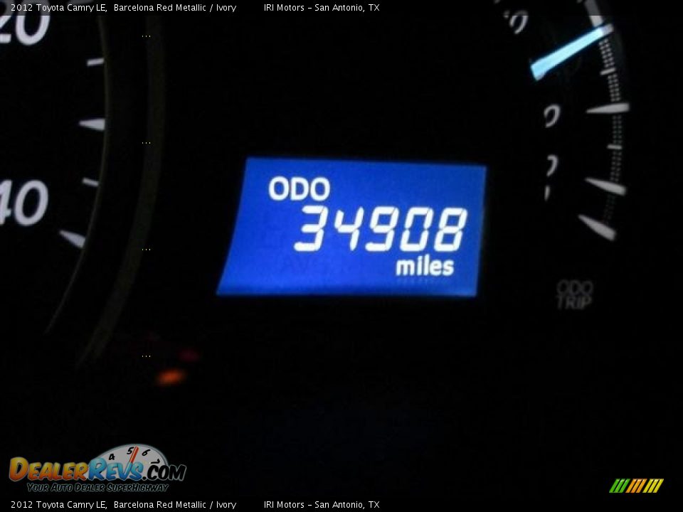 2012 Toyota Camry LE Barcelona Red Metallic / Ivory Photo #12