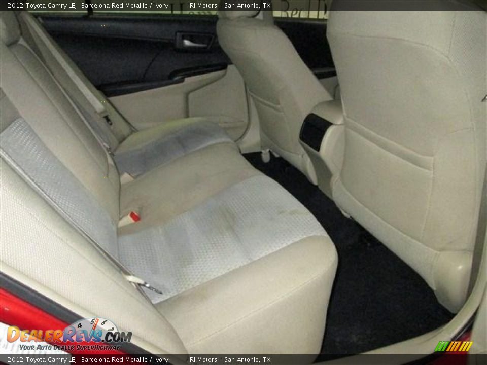 2012 Toyota Camry LE Barcelona Red Metallic / Ivory Photo #19
