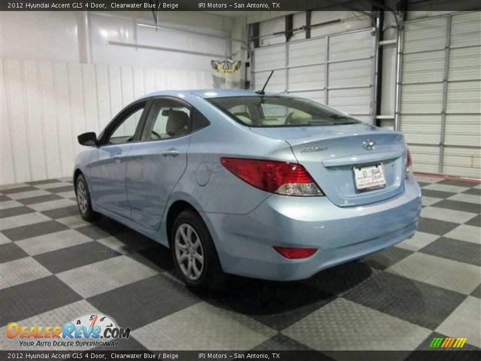 2012 Hyundai Accent GLS 4 Door Clearwater Blue / Beige Photo #5
