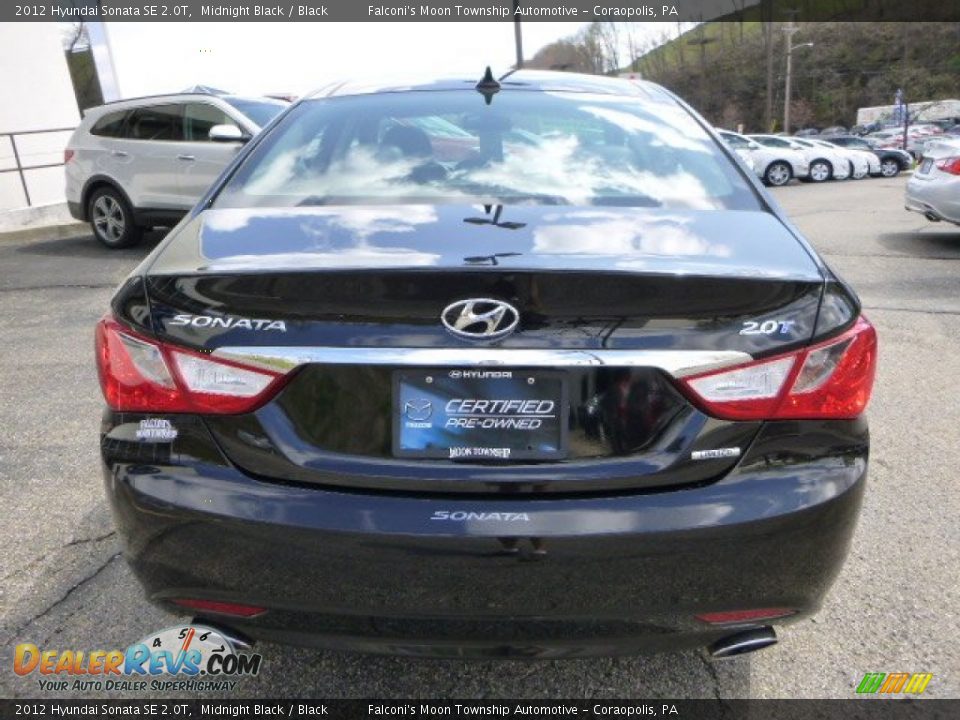 2012 Hyundai Sonata SE 2.0T Midnight Black / Black Photo #3