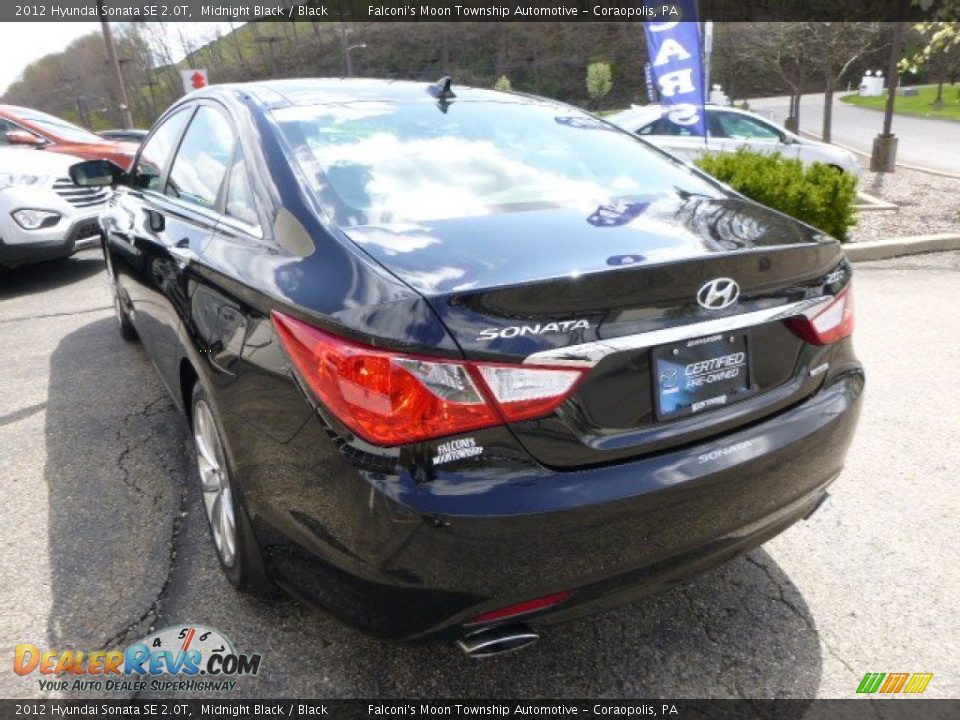 2012 Hyundai Sonata SE 2.0T Midnight Black / Black Photo #4