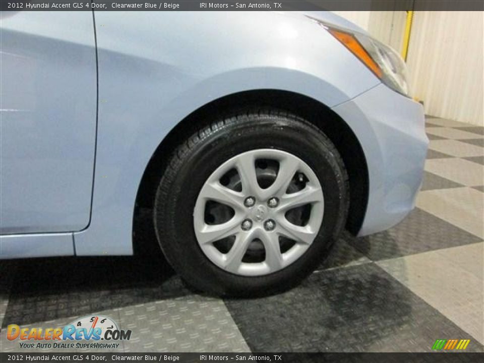 2012 Hyundai Accent GLS 4 Door Clearwater Blue / Beige Photo #8