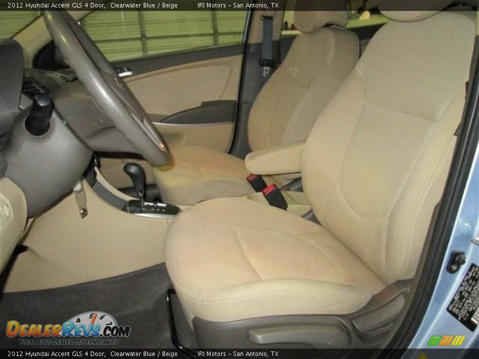 2012 Hyundai Accent GLS 4 Door Clearwater Blue / Beige Photo #11