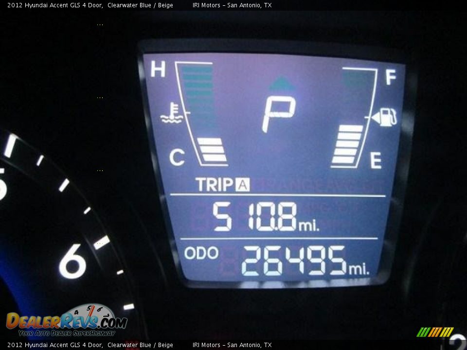2012 Hyundai Accent GLS 4 Door Clearwater Blue / Beige Photo #12
