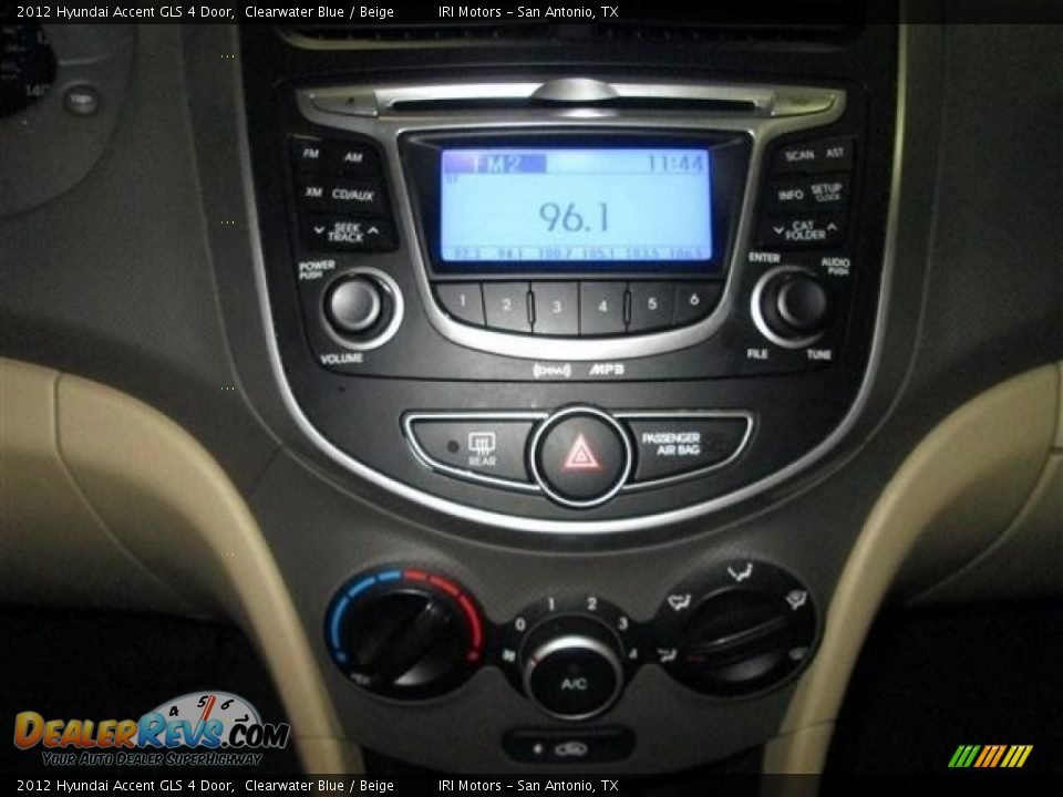 2012 Hyundai Accent GLS 4 Door Clearwater Blue / Beige Photo #14
