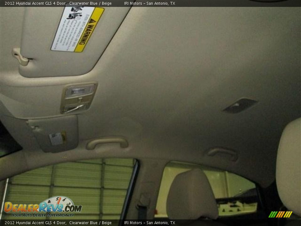 2012 Hyundai Accent GLS 4 Door Clearwater Blue / Beige Photo #15