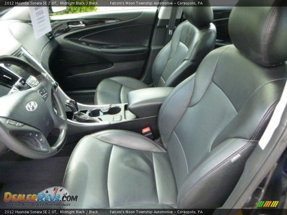 2012 Hyundai Sonata SE 2.0T Midnight Black / Black Photo #12
