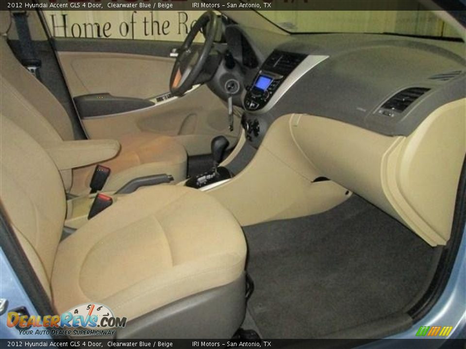 2012 Hyundai Accent GLS 4 Door Clearwater Blue / Beige Photo #16