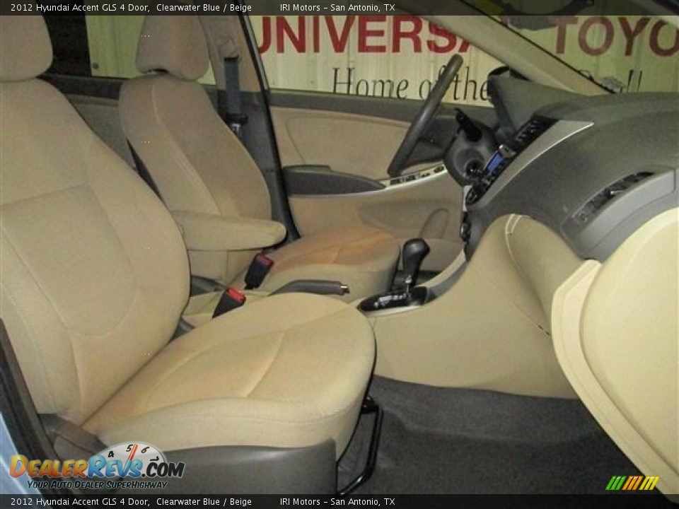 2012 Hyundai Accent GLS 4 Door Clearwater Blue / Beige Photo #17