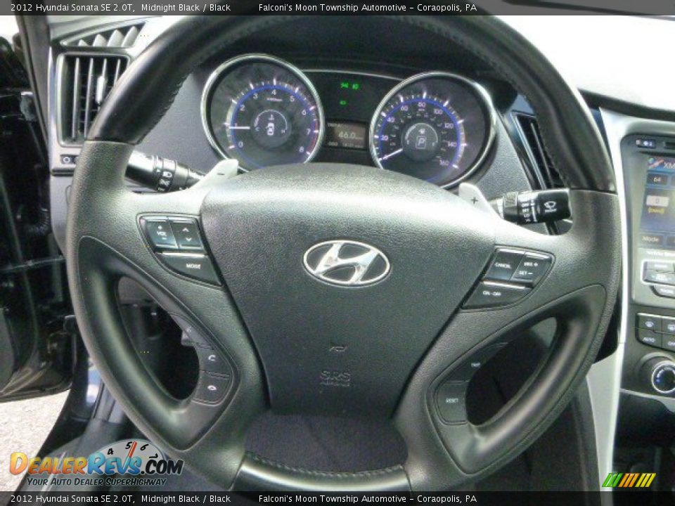 2012 Hyundai Sonata SE 2.0T Midnight Black / Black Photo #19