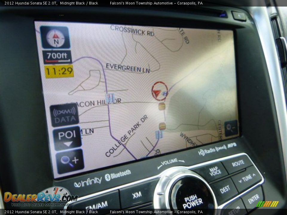 2012 Hyundai Sonata SE 2.0T Midnight Black / Black Photo #20