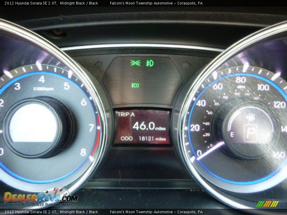 2012 Hyundai Sonata SE 2.0T Midnight Black / Black Photo #23