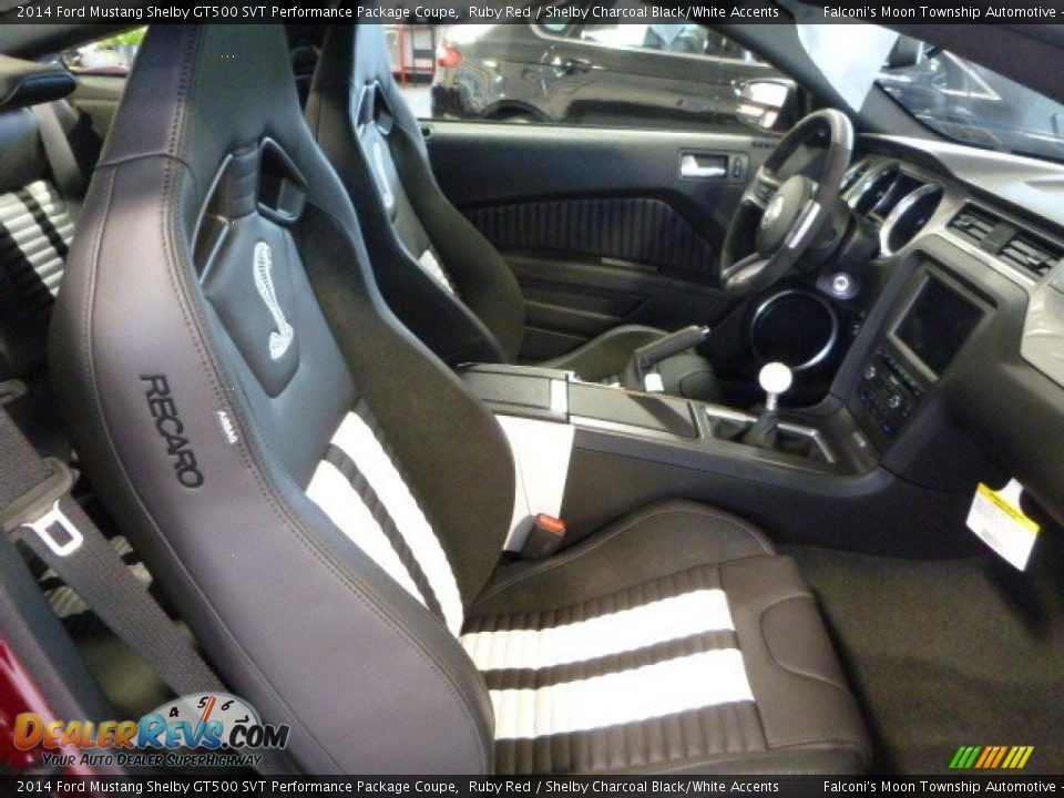 Shelby Charcoal Black/White Accents Interior - 2014 Ford Mustang Shelby GT500 SVT Performance Package Coupe Photo #10