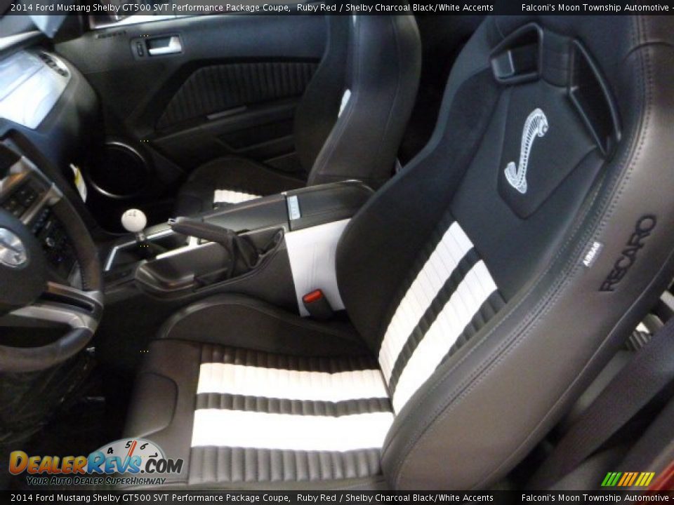 Shelby Charcoal Black/White Accents Interior - 2014 Ford Mustang Shelby GT500 SVT Performance Package Coupe Photo #14
