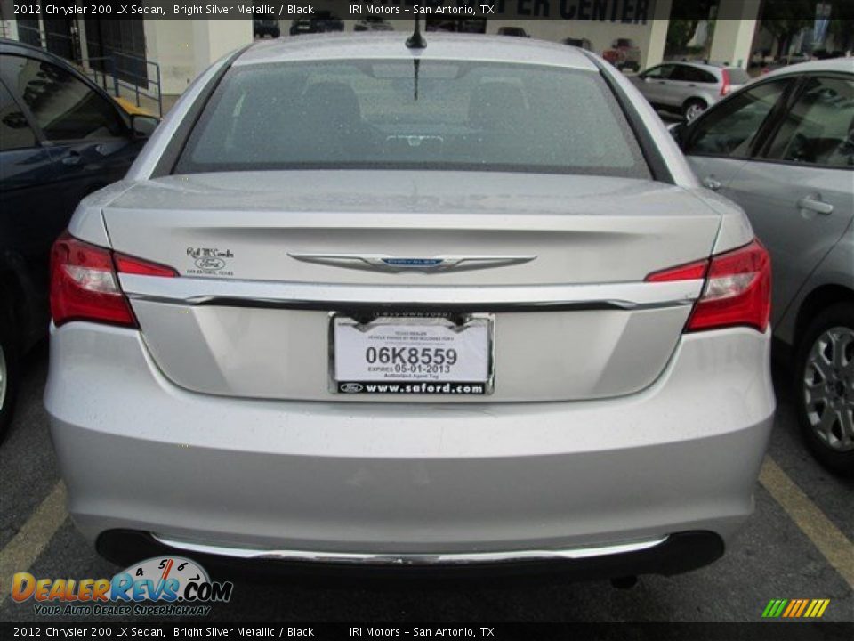 2012 Chrysler 200 LX Sedan Bright Silver Metallic / Black Photo #5