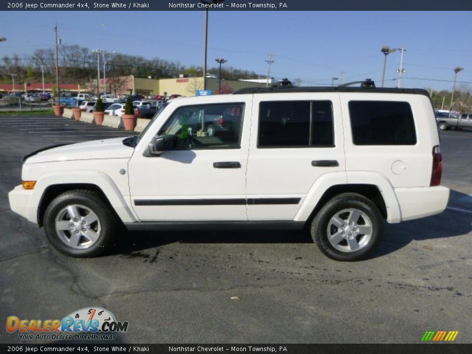 2006 Jeep Commander 4x4 Stone White / Khaki Photo #6