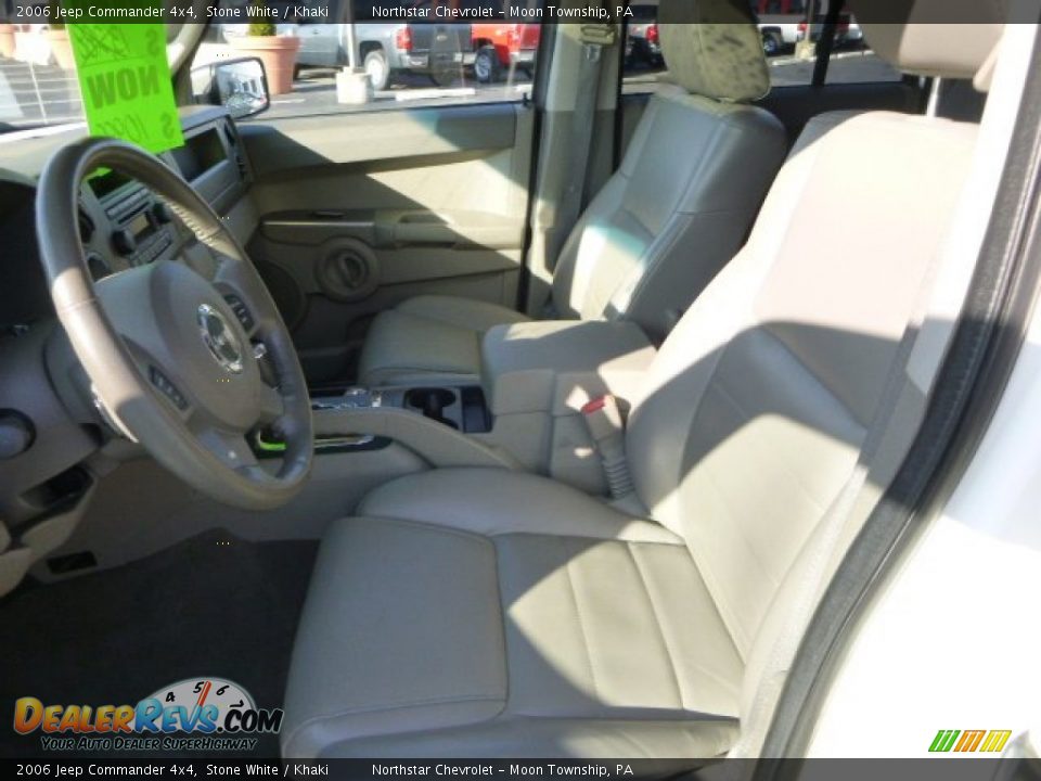 2006 Jeep Commander 4x4 Stone White / Khaki Photo #10