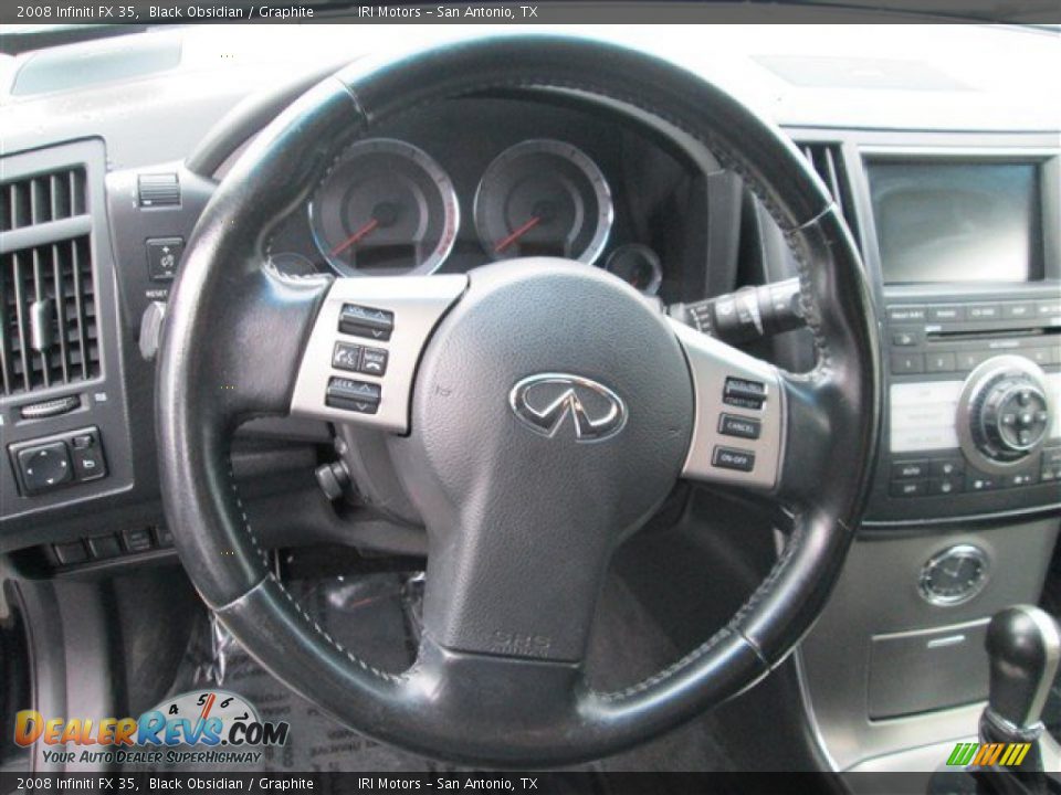 2008 Infiniti FX 35 Black Obsidian / Graphite Photo #9