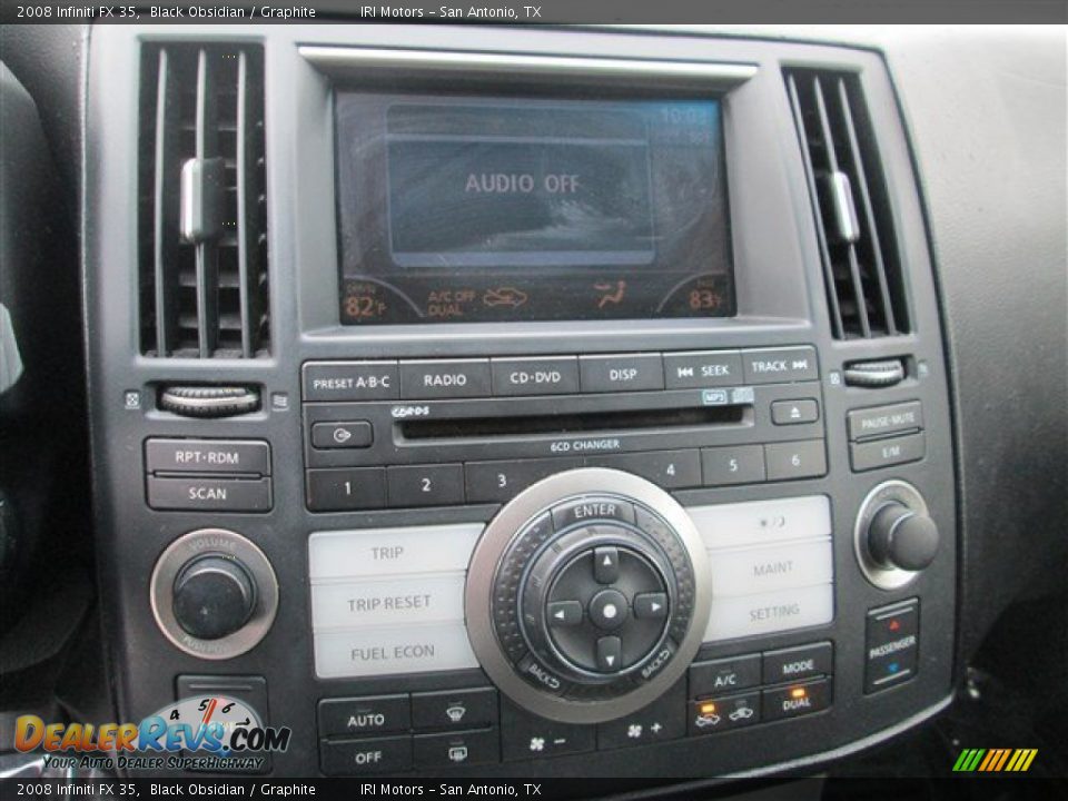 2008 Infiniti FX 35 Black Obsidian / Graphite Photo #13