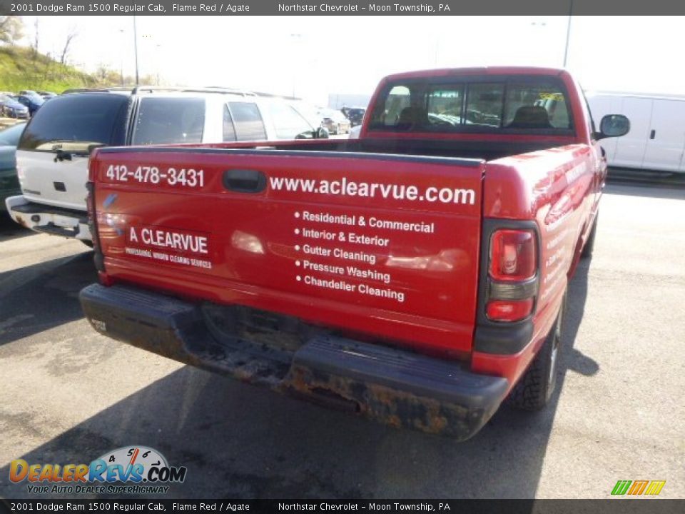 2001 Dodge Ram 1500 Regular Cab Flame Red / Agate Photo #2