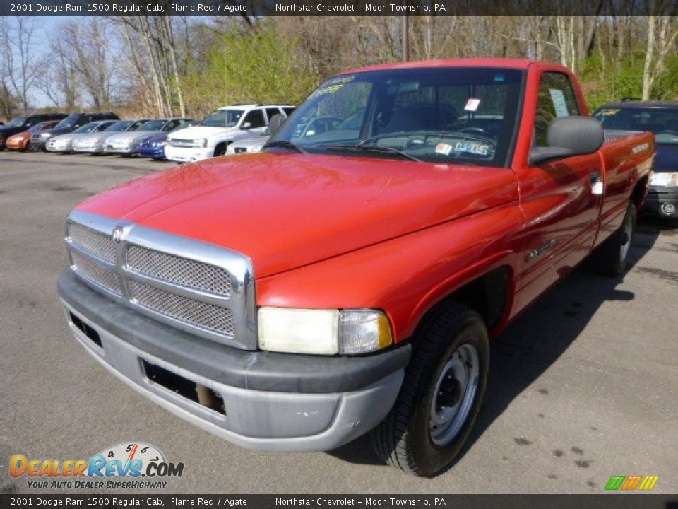 2001 Dodge Ram 1500 Regular Cab Flame Red / Agate Photo #4