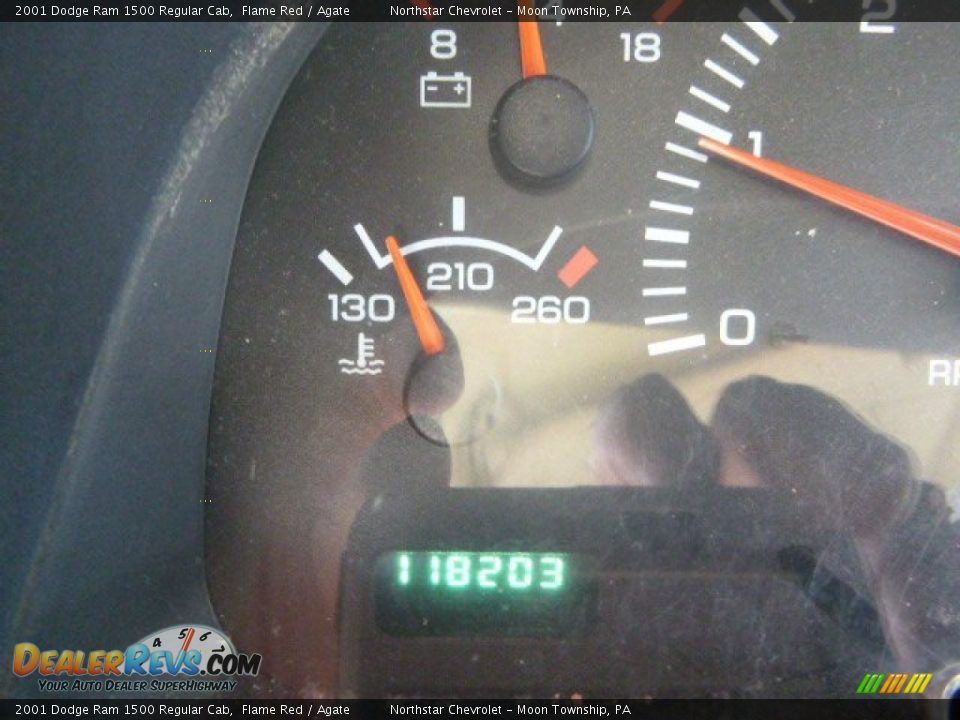 2001 Dodge Ram 1500 Regular Cab Flame Red / Agate Photo #14