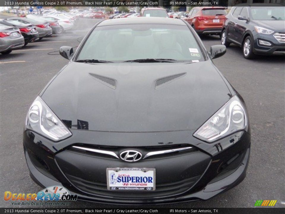 2013 Hyundai Genesis Coupe 2.0T Premium Black Noir Pearl / Gray Leather/Gray Cloth Photo #1