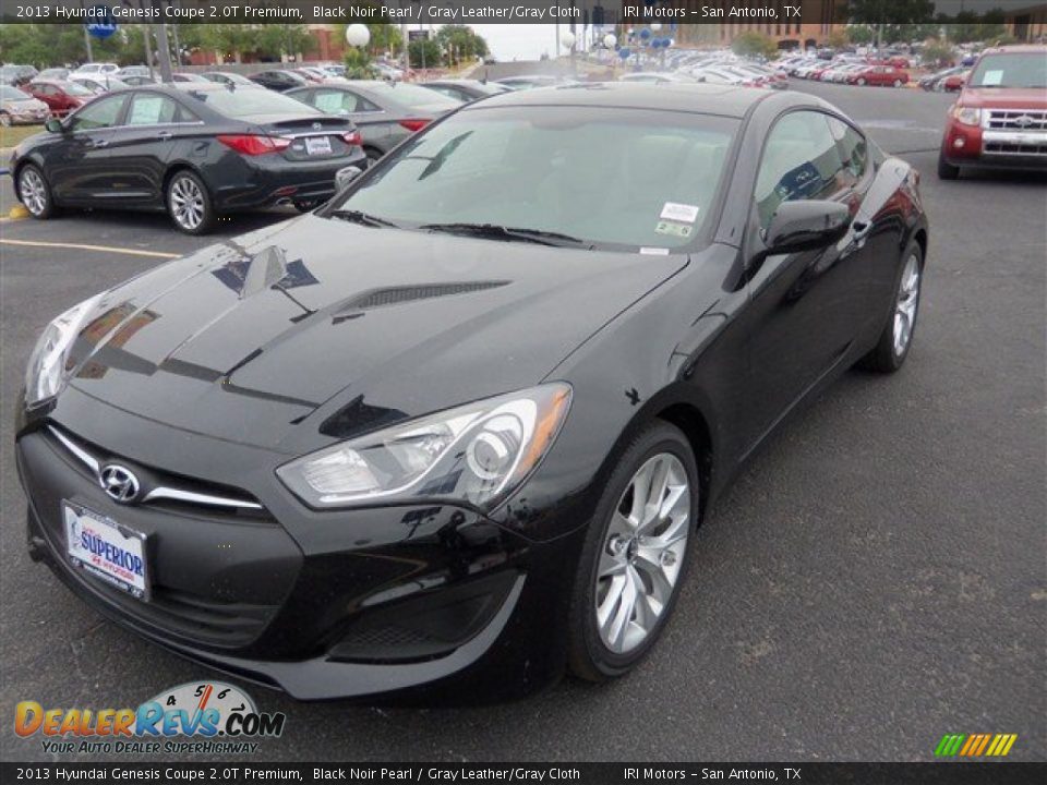 2013 Hyundai Genesis Coupe 2.0T Premium Black Noir Pearl / Gray Leather/Gray Cloth Photo #2