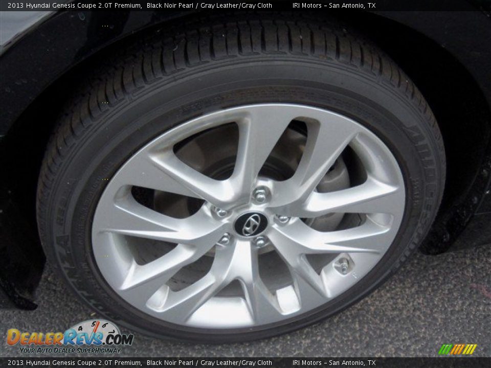2013 Hyundai Genesis Coupe 2.0T Premium Black Noir Pearl / Gray Leather/Gray Cloth Photo #3