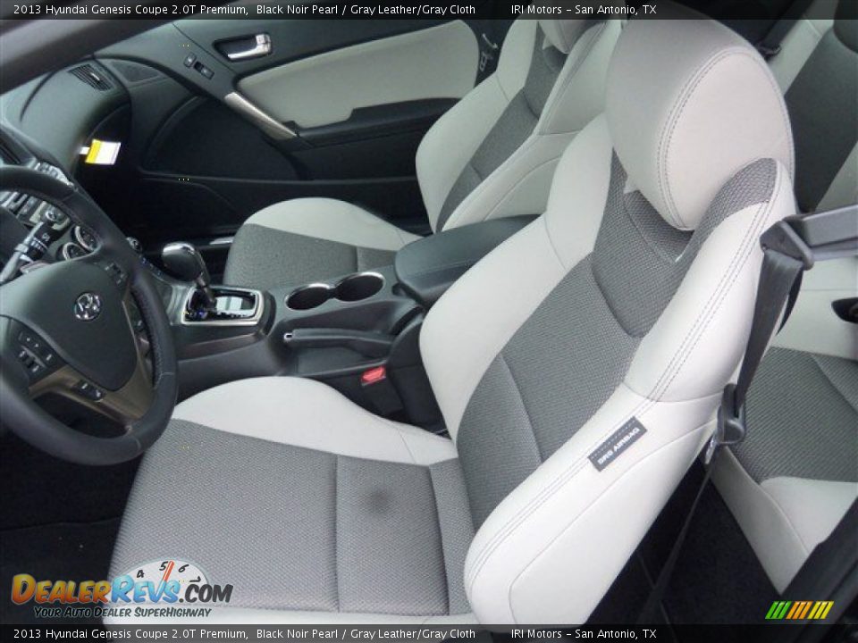 2013 Hyundai Genesis Coupe 2.0T Premium Black Noir Pearl / Gray Leather/Gray Cloth Photo #11
