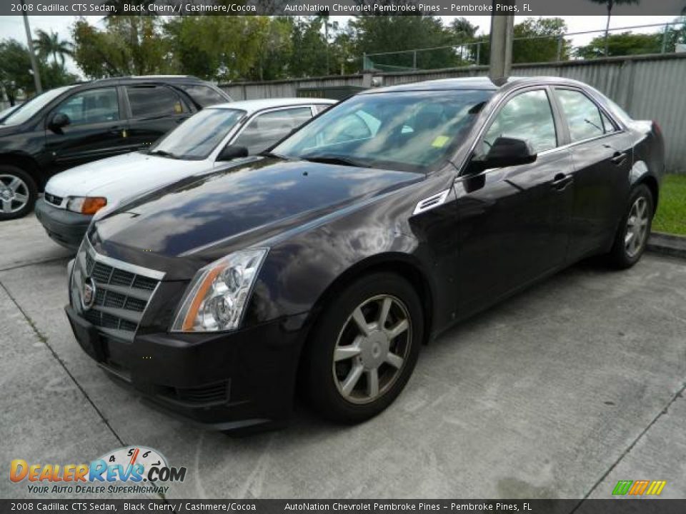 2008 Cadillac CTS Sedan Black Cherry / Cashmere/Cocoa Photo #2