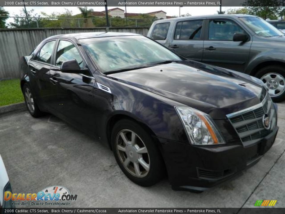 2008 Cadillac CTS Sedan Black Cherry / Cashmere/Cocoa Photo #3