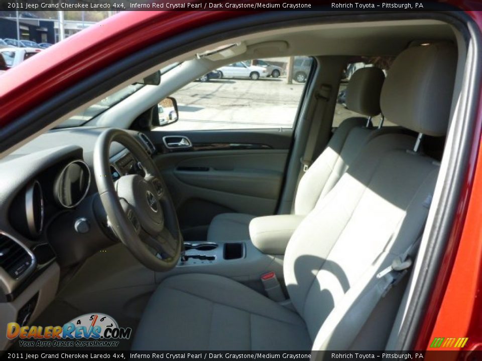2011 Jeep Grand Cherokee Laredo 4x4 Inferno Red Crystal Pearl / Dark Graystone/Medium Graystone Photo #4