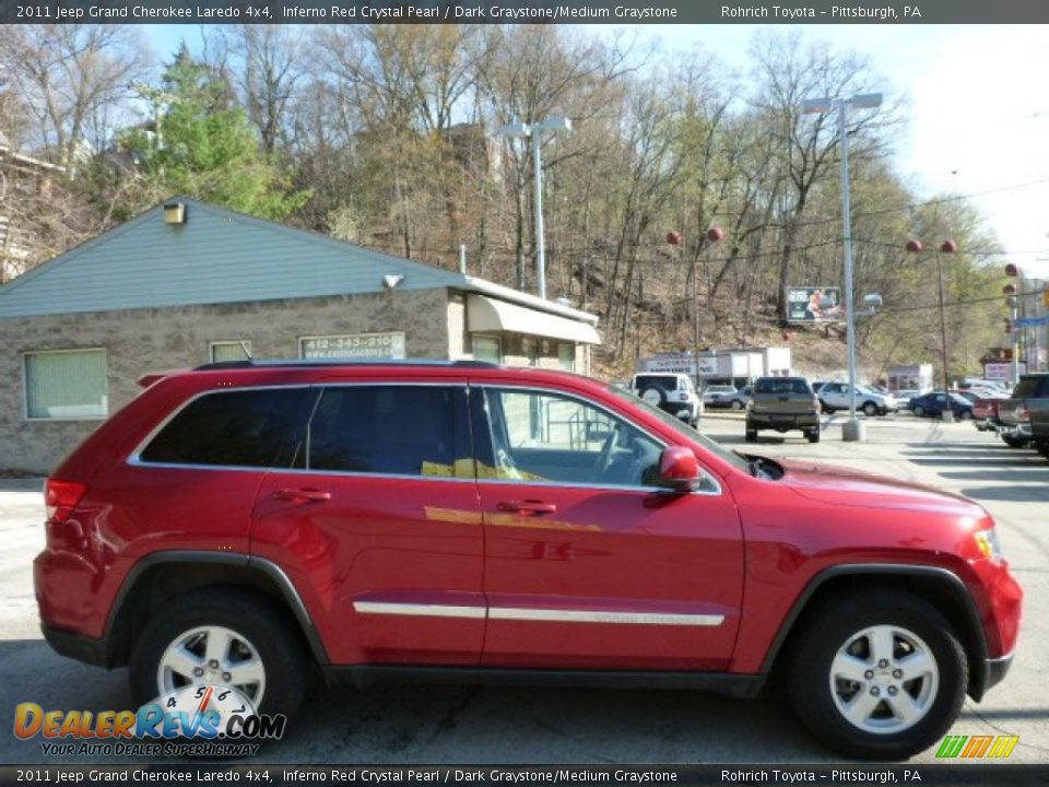 2011 Jeep Grand Cherokee Laredo 4x4 Inferno Red Crystal Pearl / Dark Graystone/Medium Graystone Photo #10