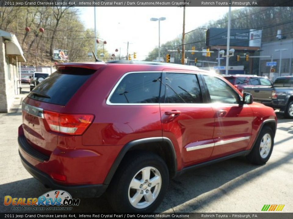2011 Jeep Grand Cherokee Laredo 4x4 Inferno Red Crystal Pearl / Dark Graystone/Medium Graystone Photo #11