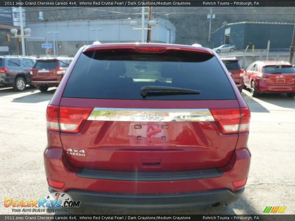 2011 Jeep Grand Cherokee Laredo 4x4 Inferno Red Crystal Pearl / Dark Graystone/Medium Graystone Photo #12