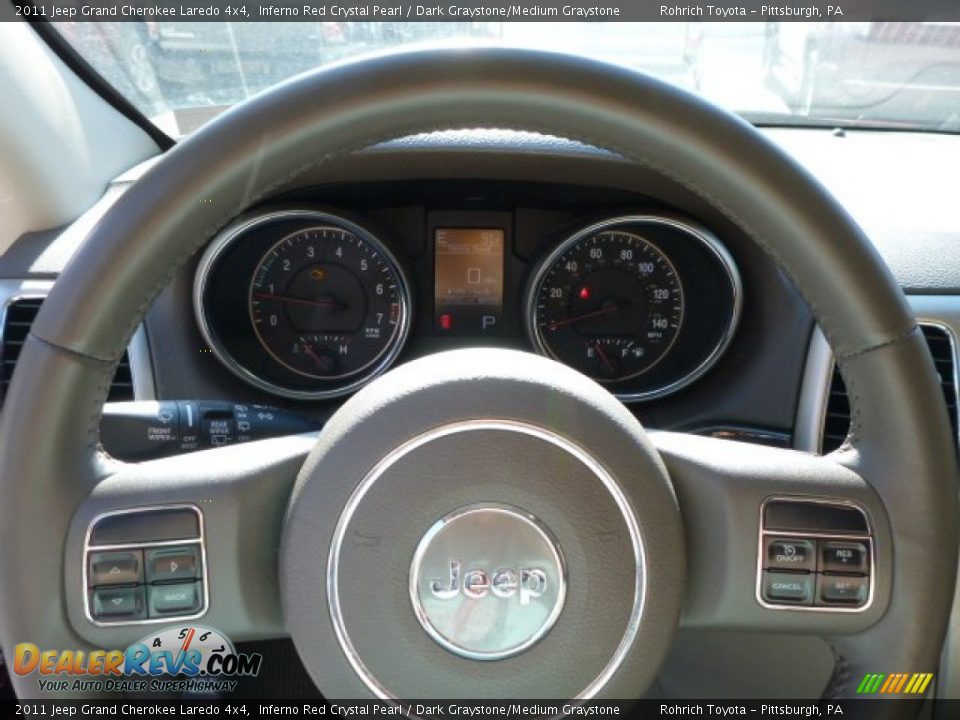 2011 Jeep Grand Cherokee Laredo 4x4 Inferno Red Crystal Pearl / Dark Graystone/Medium Graystone Photo #18